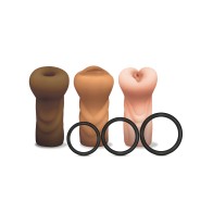 MSTR B8 Conjunto de Stroker con Anillos - Pack Variado de 3 de Happy Ending