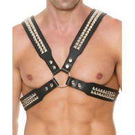 Arnés de Cuerpo con Studs en Pirámide - Negro