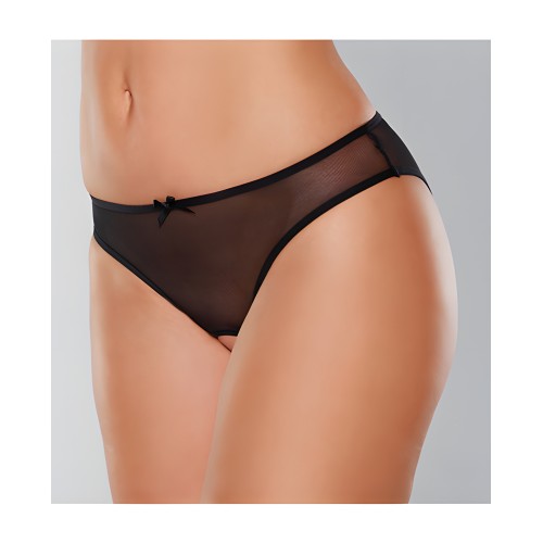 Panty Abierto de Malla Adore Wild Nite Negro Talla Única