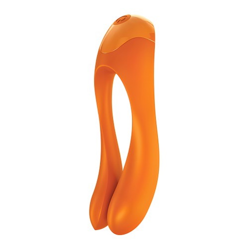 Vibrador de Dedo Satisfyer Candy Cane - Naranja