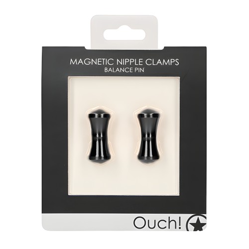 Shots Ouch Balance Pin Magnetic Nipple Clamps - Black