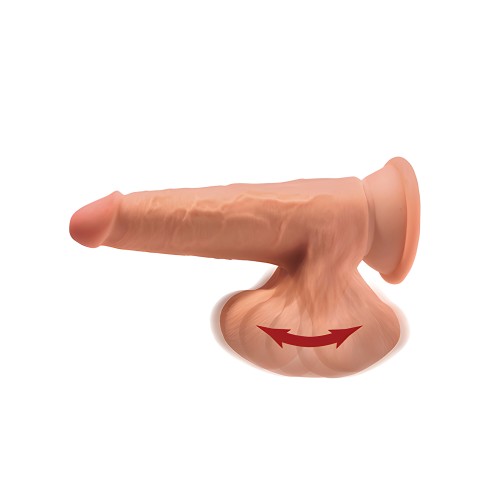 King Cock Plus 7" Triple Density Cock w/Swinging Balls - Tan