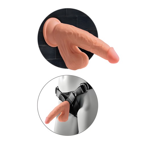 King Cock Plus 7" Triple Density Cock w/Swinging Balls - Tan