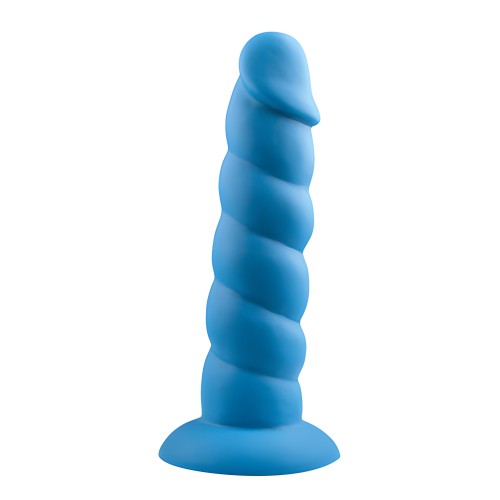 Rock Candy Suga Daddy Dildo de Silicona 7" - Azul