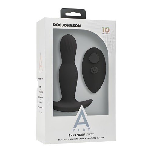 A Play Expander - Plug Anal Silicona Recargable con Control Remoto - Negro