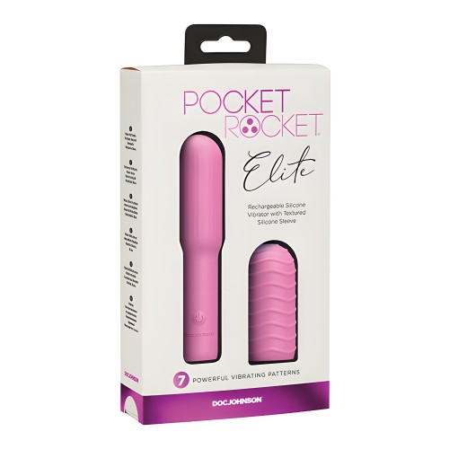Pocket Rocket Elite Rechargeable w/Removable Sleeve - Pink
