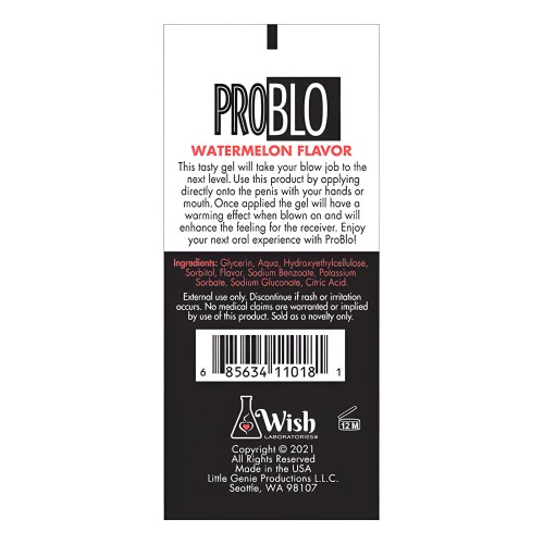 Pro Blo Oral Pleasure Gel - Watermelon | Pro Blo