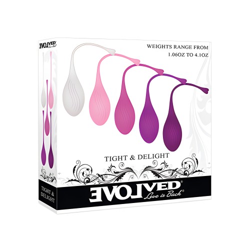 Juego de 5 Bolas Kegel Ponderadas Evolved Tight & Delight