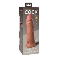 Pene de Silicona Dual Density de 8" King Cock Elite - Tan