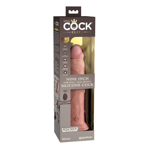 King Cock Elite 9" Vibrating Dildo - Ivory