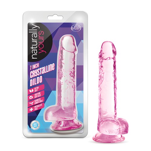 Dildo Cristalino Blush Naturally Yours 7" - Rosa