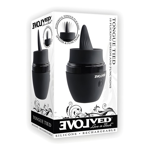 Evolved Tongue Tied Flicking Massager - Negro | Evolved