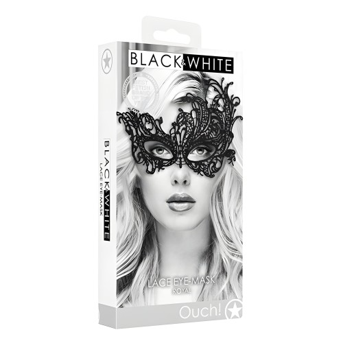 OUCh! Black & White Lace Eye Mask | Royal Black
