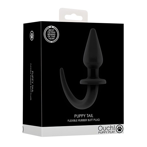 Plug Butt Puppy Play con Cola - Negro