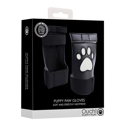 Guantes Recortados de Juego de Cachorro Ouch - Blanco