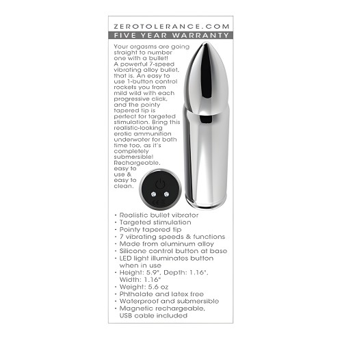 Bala de Amor Zero Tolerance - Cromo