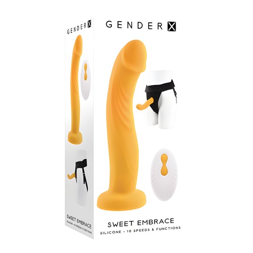 Gender X Sweet Embrace Strap On de Doble Motor - Amarillo