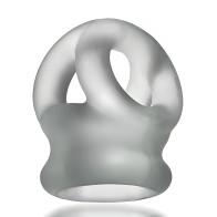 Oxballs Tri Squeeze Cocksling y Estirador de Testículos - Clear Ice