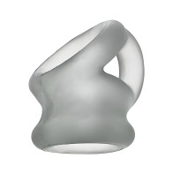 Oxballs Tri Squeeze Cocksling y Estirador de Testículos - Clear Ice