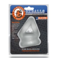 Oxballs Tri Squeeze Cocksling y Estirador de Testículos - Clear Ice
