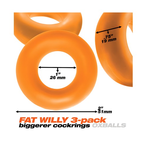 Oxballs Fat Willy 3 Pack Jumbo Cock Rings