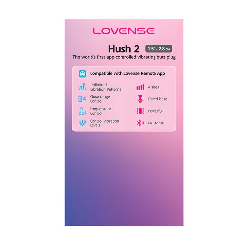 Lovense Hush 2 1.5" Butt Plug - Black