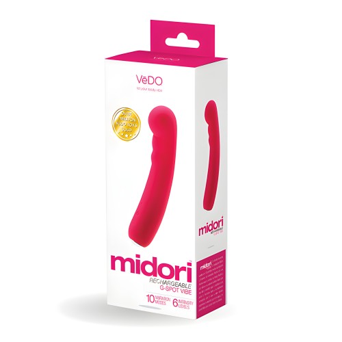 VeDO Midori Rechargeable G Spot Vibe - Foxy Pink