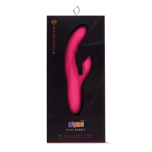 Nu Sensuelle Nubii Kiah Turbo Boost & Heating Conejo Estimulador Doble - Rosa