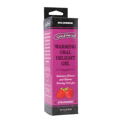 GoodHead Warming Oral Delight Gel - 4 oz Strawberry