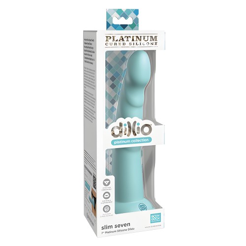 Dillio Platinum 7" Slim Dildo in Teal