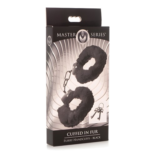 Esposas de Piel de Pavo Real Negros