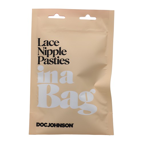 In A Bag Lace Nipple Pasties - Black