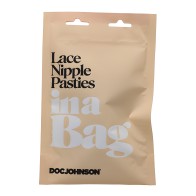 In A Bag Lace Nipple Pasties - Black