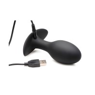 Rooster Rumbler Vibrating Anal Plug - Large Black