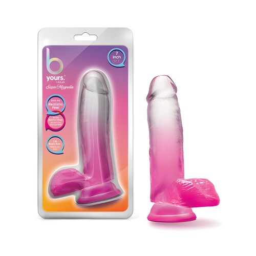 B Yours 7" Sugar Magnolia Dildo - Fuchsia