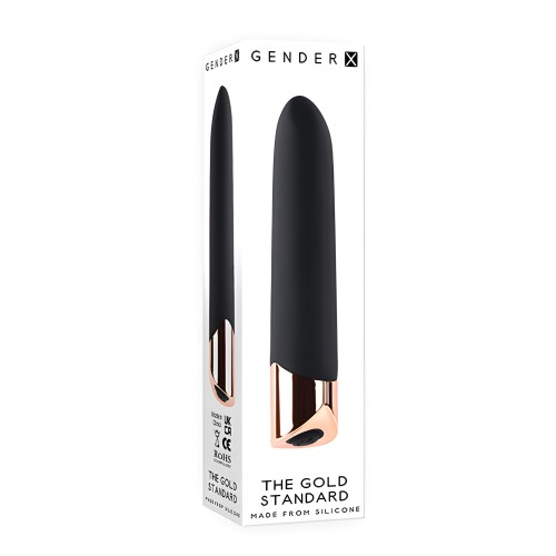Bullet Silicona Recargable Gender X - Negro/Oro Rosa