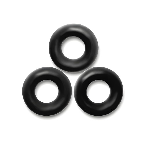 Oxballs Fat Willy 3 Pack Jumbo Cock Rings - Black