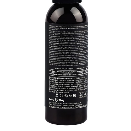 Earthly Body Hemp Seed by Night Edible Lotion - 2 oz Strawberry