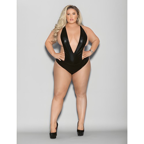 Euphoria Teddy Profundo V de Look Húmedo - Negro O/Q