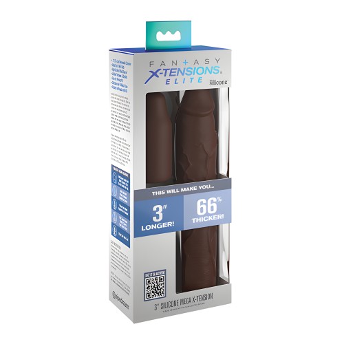 Sleeve Fantasy X-tensions Elite de 9" con Plug de 3" - Marrón