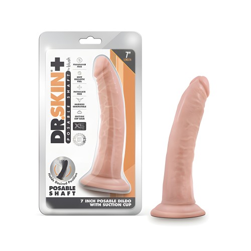 Blush Dr. Skin Plus 7" Posable Dildo - Vanilla