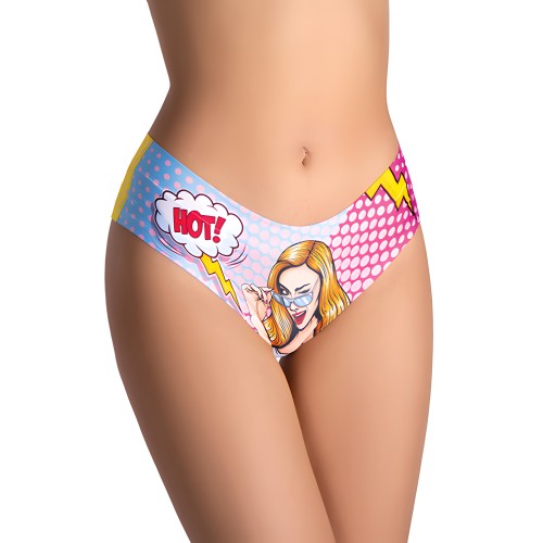 Mememe Comics Hot Girl Printed Slip - Multi-Color