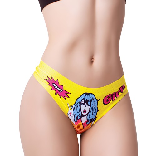 Mememe Comic Fans Printed Thong SM