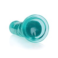 Shots RealRock Realistic Crystal Clear 10" Straight Dildo - Turquoise