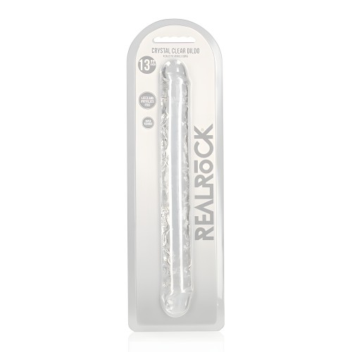 Shots RealRock Crystal Clear 13" Double Dildo - Transparent