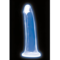 Curve Toys Lollicock 7" Glow In The Dark Silicone Dildo - Blue
