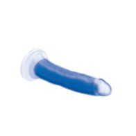 Curve Toys Lollicock 7" Glow In The Dark Silicone Dildo - Blue
