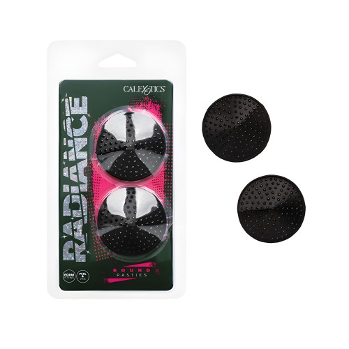 Radiance Round Pasties Black O/S