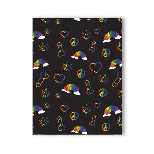 Tarjeta de Saludo Traviesa de Pene Arcoíris