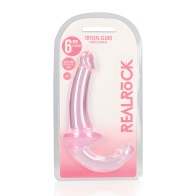 Shots RealRock Crystal Clear Strap-On Sin Arnés - Rosa
